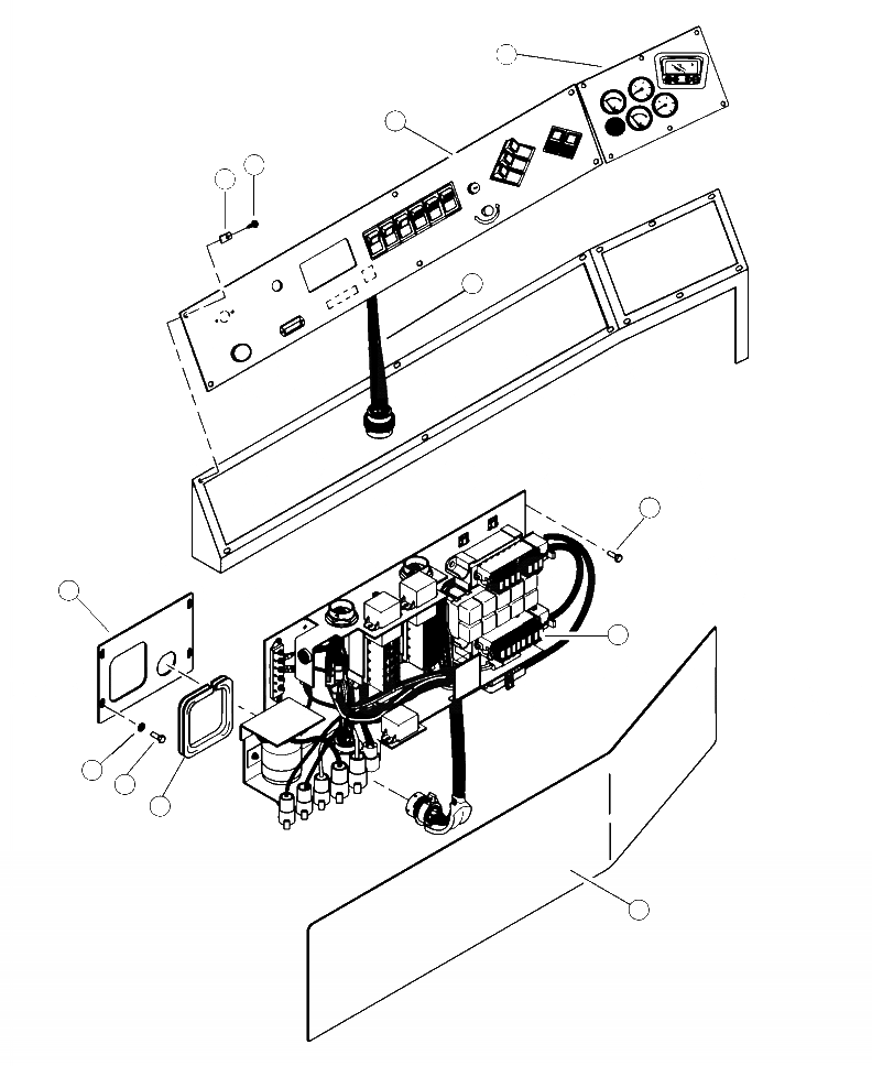 Схема запчастей Komatsu 430FX-1 - E-A DASH ПАНЕЛЬ КРЕПЛЕНИЕ ЭЛЕКТРИКА