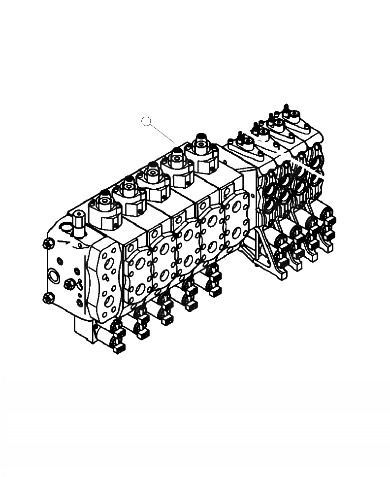 Схема запчастей Komatsu 430FX-1 - H-A ОСНОВН. УПРАВЛЯЮЩ. КЛАПАН (V/ SECTION) ГИДРАВЛИКА