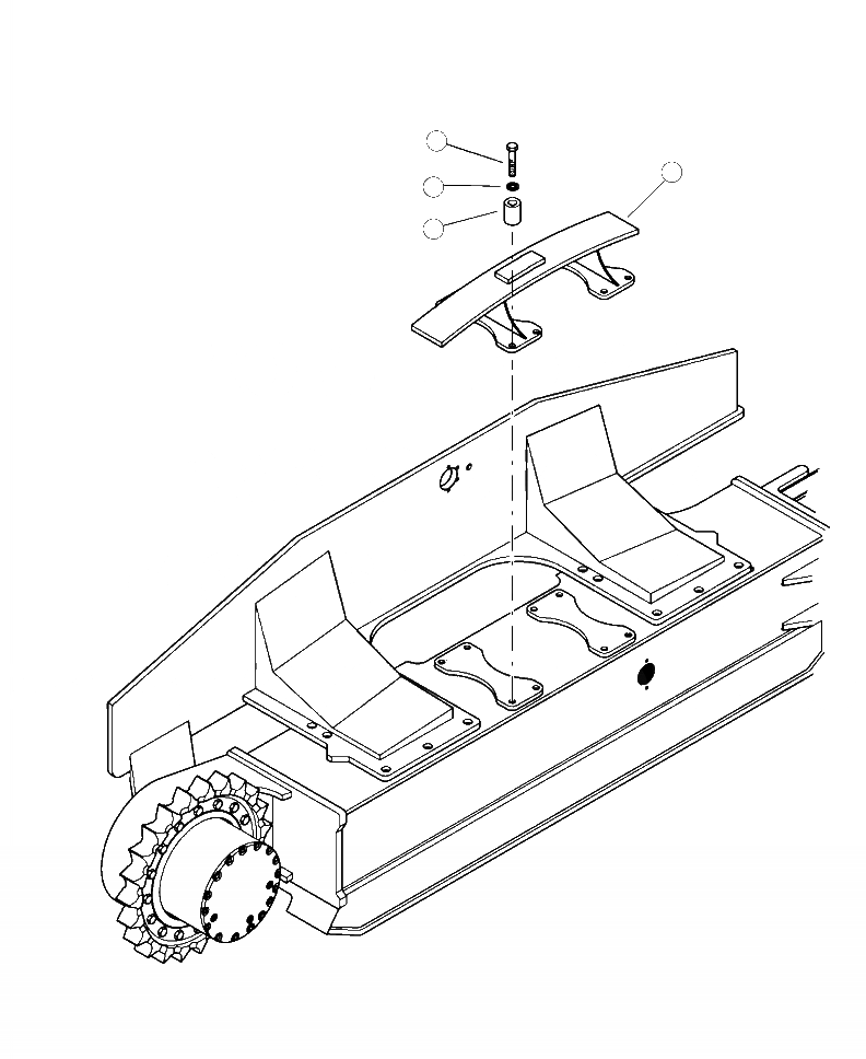 Схема запчастей Komatsu 430FX-1 - R-A ГУСЕНИЦЫ SLIDER НИЖН.CARRIAGE