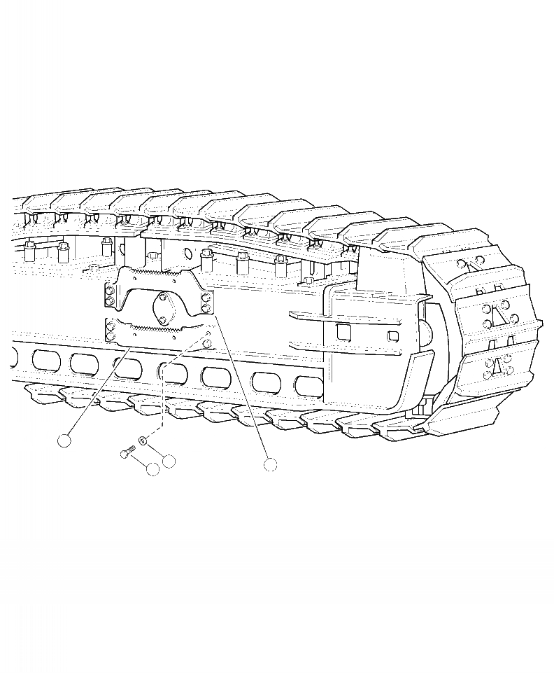 Схема запчастей Komatsu 445FXL-1 - R-A ГУСЕНИЧНАЯ РАМА СТУПЕНИ НИЖН.CARRIAGE