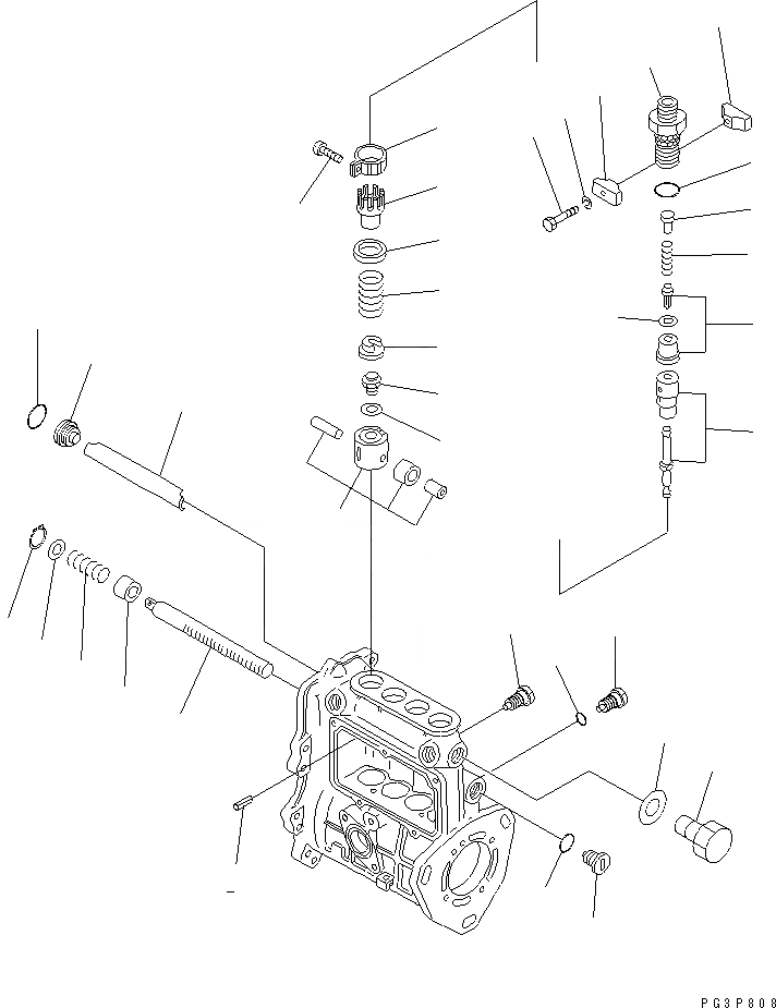 Схема запчастей Komatsu 4D88E-3H-MX - ТОПЛ. НАСОС (НАСОС) (/) (ВНУТР. ЧАСТИ)(№9-) ДВИГАТЕЛЬ