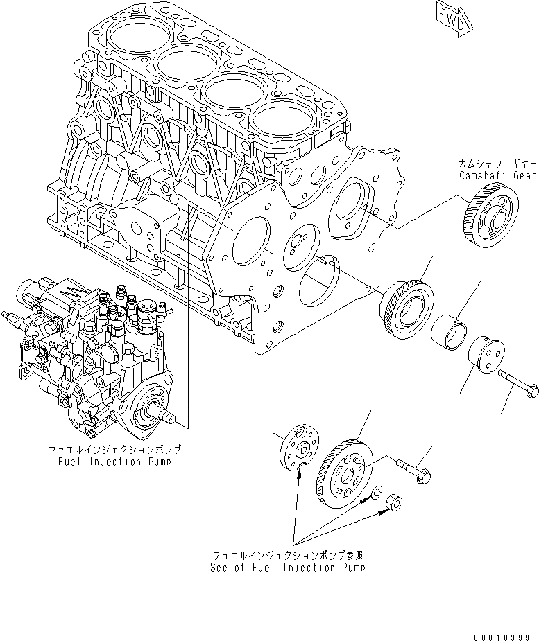 Схема запчастей Komatsu 4D88E-5X-MX - ПРИВОД(№-.) ДВИГАТЕЛЬ