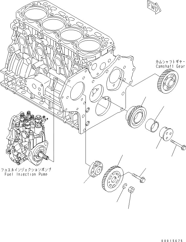 Схема запчастей Komatsu 4D88E-5X-MX - ПРИВОД(№.-) ДВИГАТЕЛЬ