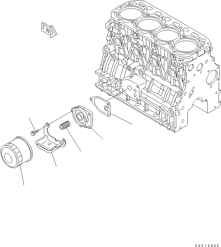 Схема запчастей Komatsu 4D88E-5X-MX - МАСЛ. ФИЛЬТР(№-) ДВИГАТЕЛЬ