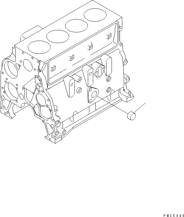 Схема запчастей Komatsu 4D102E-1B - БЛОК ЦИЛИНДРОВ BLIND ЗАГЛУШКА(№8-) ДВИГАТЕЛЬ