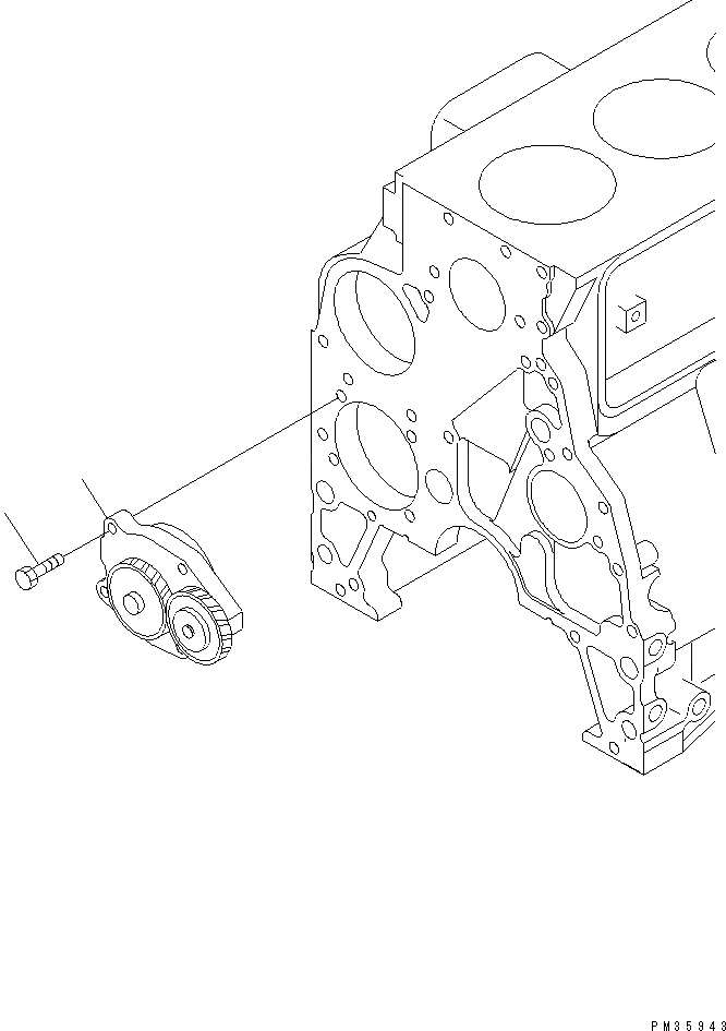 Схема запчастей Komatsu 4D102E-1B - МАСЛ. НАСОС(№8-79) ДВИГАТЕЛЬ