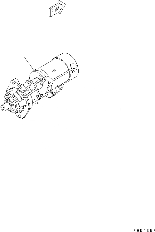 Схема запчастей Komatsu 4D102E-1B - СТАРТЕР (.KW) ДВИГАТЕЛЬ