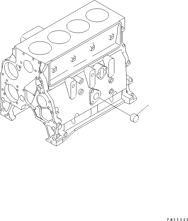 Схема запчастей Komatsu 4D102E-1C-US - БЛОК ЦИЛИНДРОВ BLIND ЗАГЛУШКА(№8-) ДВИГАТЕЛЬ