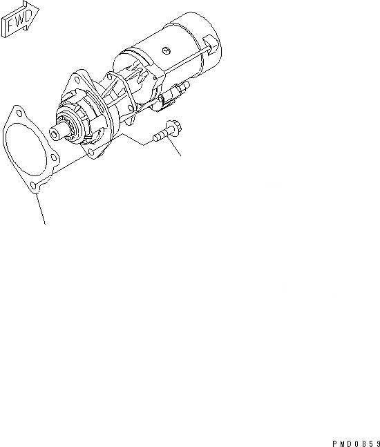 Схема запчастей Komatsu 4D102E-1C-1C - КРЕПЛЕНИЕ СТАРТЕРА (.KW)(№97-) ДВИГАТЕЛЬ