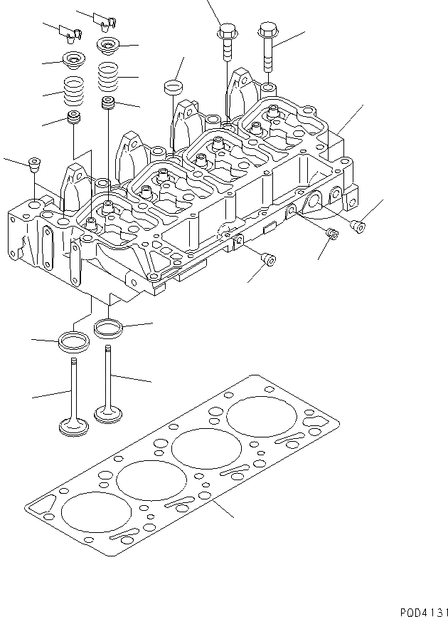 Схема запчастей Komatsu 4D102E-1G - ГОЛОВКА ЦИЛИНДРОВ(№8-79) ДВИГАТЕЛЬ