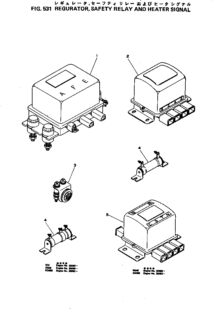 Схема запчастей Komatsu 4D105-2F - REGURATOR¤ БЕЗОПАСН. РЕЛЕ И СИГНАЛ ОБОГРЕВ-ЛЯ ОХЛАЖД-Е И ЭЛЕКТРИКАS