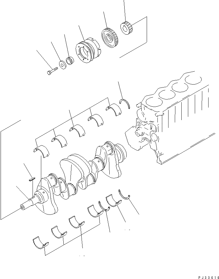 Схема запчастей Komatsu 4D105-5H - КОЛЕНВАЛ БЛОК ЦИЛИНДРОВ