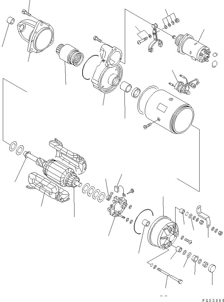 Схема запчастей Komatsu 4D105-5H - СТАРТЕР (.KW)(№8-) ЭЛЕКТРИКА