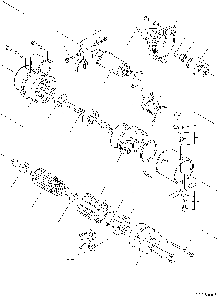 Схема запчастей Komatsu 4D105-5H - СТАРТЕР (.KW)(№-) ЭЛЕКТРИКА