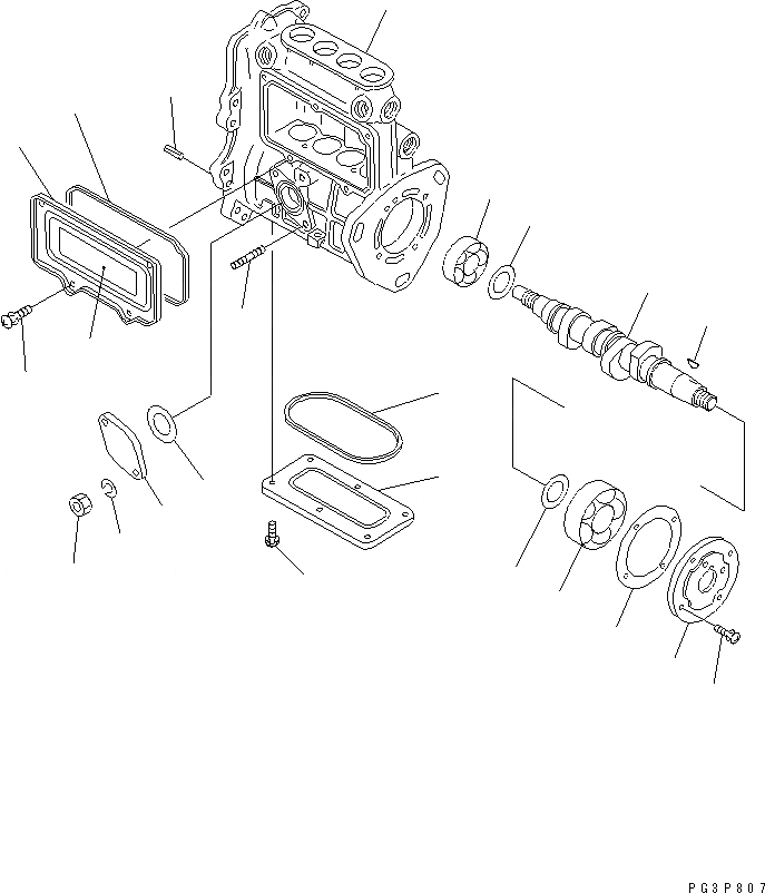 Схема запчастей Komatsu 4D84E-3D - ТОПЛ. НАСОС (НАСОС) (/) (ВНУТР. ЧАСТИ) ДВИГАТЕЛЬ