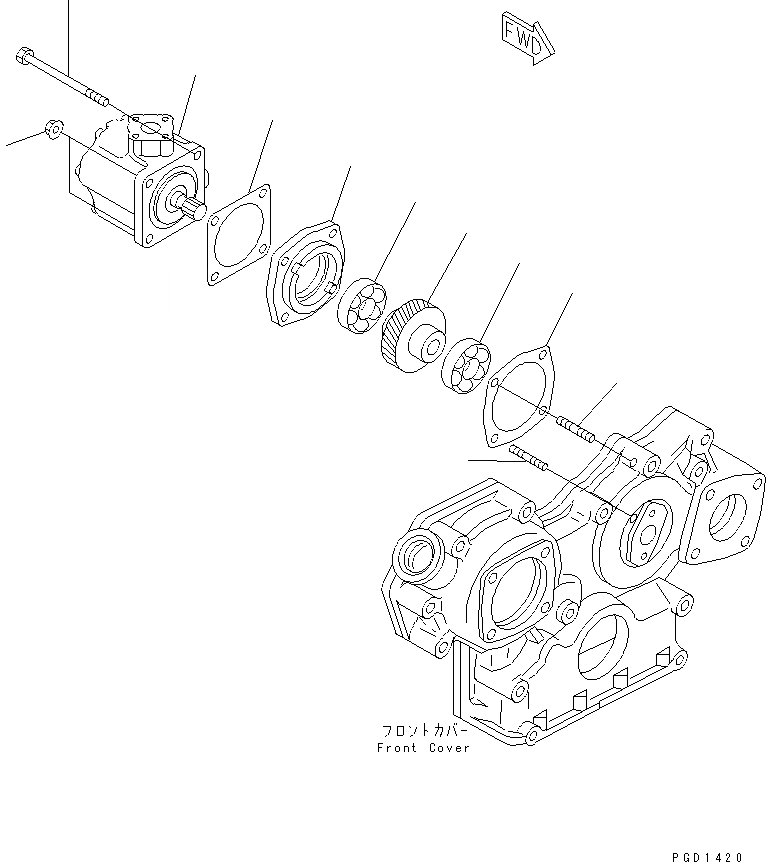 Схема запчастей Komatsu 4D88E-3C - ГИДР. НАСОС. И КРЕПЛЕНИЕ(№-) ДВИГАТЕЛЬ