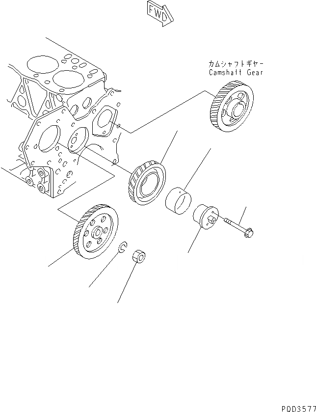 Схема запчастей Komatsu 4D88E-3C-04 - ПРИВОД(№-.) ДВИГАТЕЛЬ