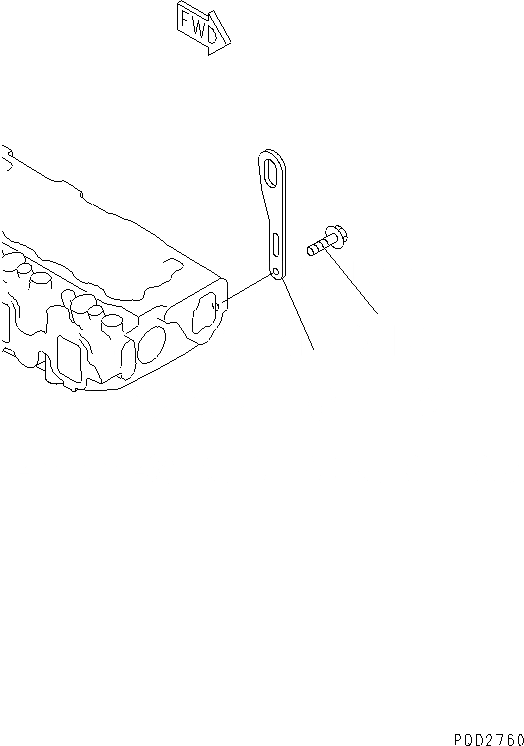 Схема запчастей Komatsu 4D88E-3D - ПЕРЕДН. ПОДВЕСН. КРОНШТЕЙН(№-) ДВИГАТЕЛЬ