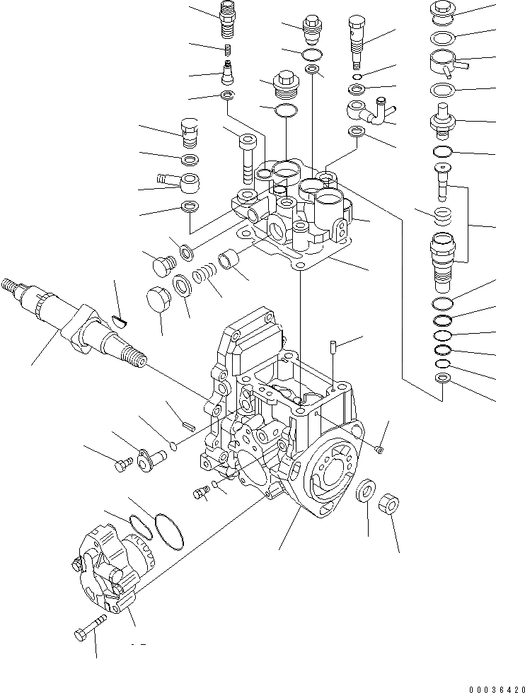 Схема запчастей Komatsu 4D88E-5X-AC - ТОПЛ. НАСОС (НАСОС) (ВНУТР. ЧАСТИ) ДВИГАТЕЛЬ