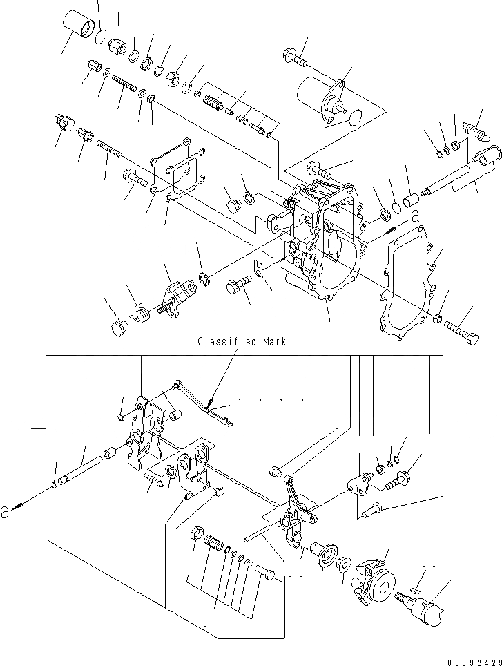 Схема запчастей Komatsu 4D88E-5X-AC - ТОПЛ. НАСОС (РЕГУЛЯТОР) (ВНУТР. ЧАСТИ) ДВИГАТЕЛЬ