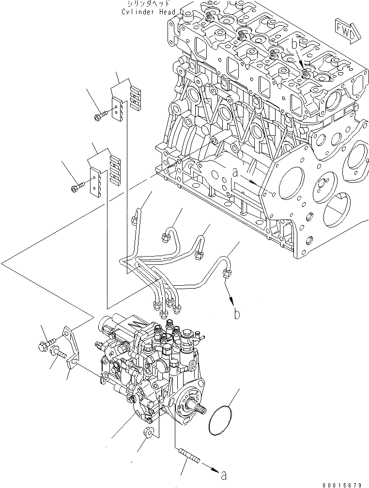 Схема запчастей Komatsu 4D88E-5X-BC - ТОПЛ. НАСОС И ТРУБЫ(№8-) ДВИГАТЕЛЬ