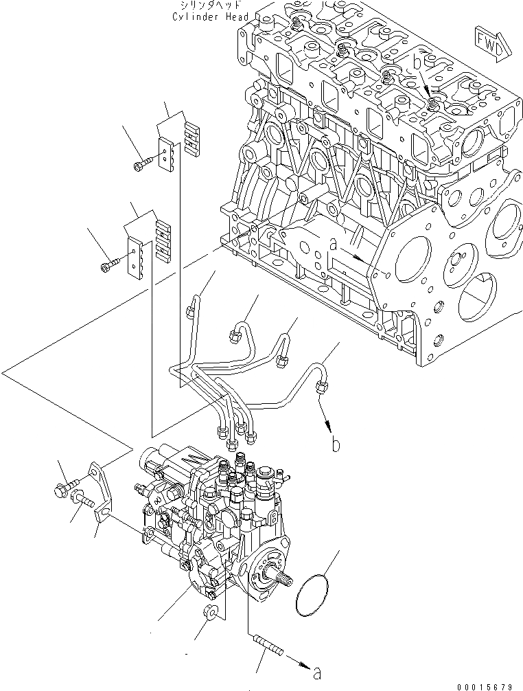 Схема запчастей Komatsu 4D88E-5X-BB - ТОПЛ. НАСОС И ТРУБЫ(№8-) ДВИГАТЕЛЬ