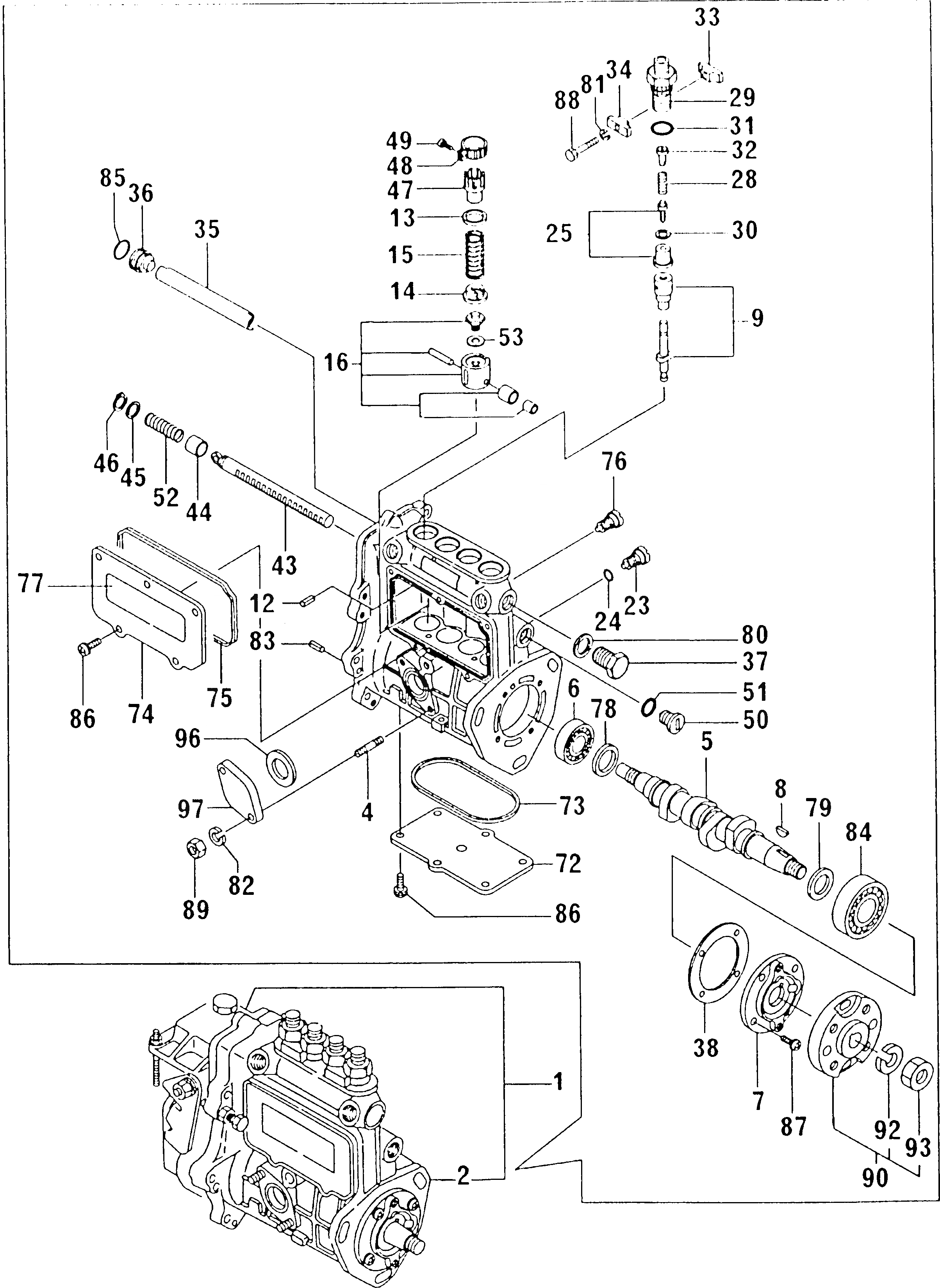 Схема запчастей Komatsu 4D88E-E1FD - ТОПЛ. НАСОС ТОПЛИВН. СИСТЕМА