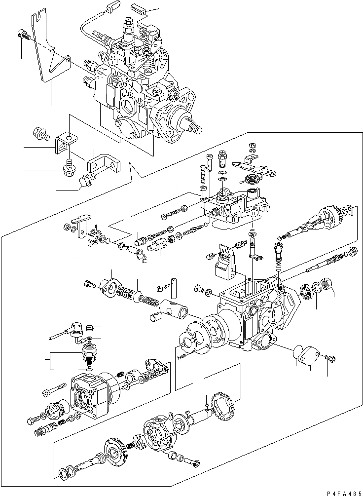 Схема запчастей Komatsu 4D94LE-1B45C - ТОПЛ. НАСОС ДВИГАТЕЛЬ