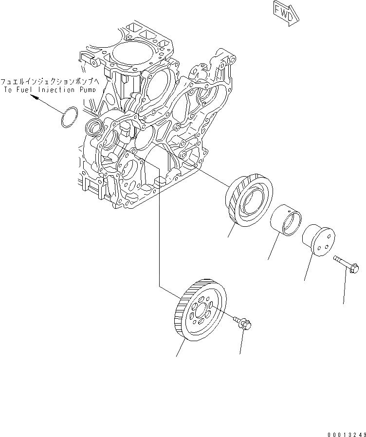 Схема запчастей Komatsu 4D94LE-2Z-AB - ПРИВОД(№-) ДВИГАТЕЛЬ