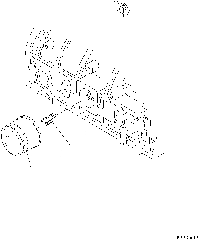 Схема запчастей Komatsu 4D94LE-2Z-AB - МАСЛ. ФИЛЬТР(№-) ДВИГАТЕЛЬ