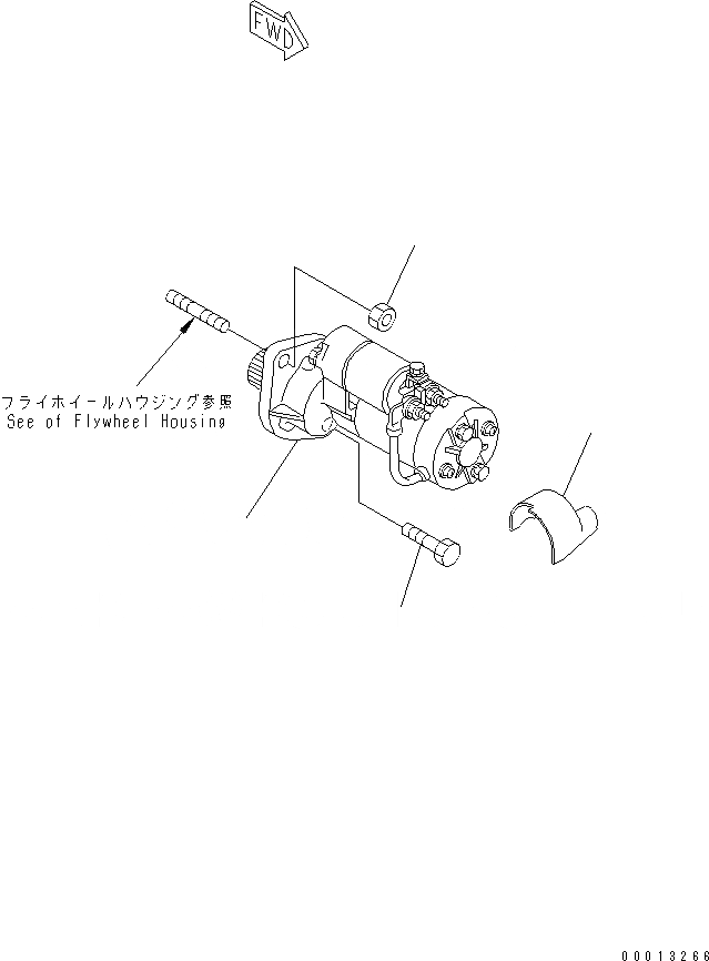 Схема запчастей Komatsu 4D94LE-2Z-AE - СТАРТЕР И КРЕПЛЕНИЕ (.KW) ДВИГАТЕЛЬ