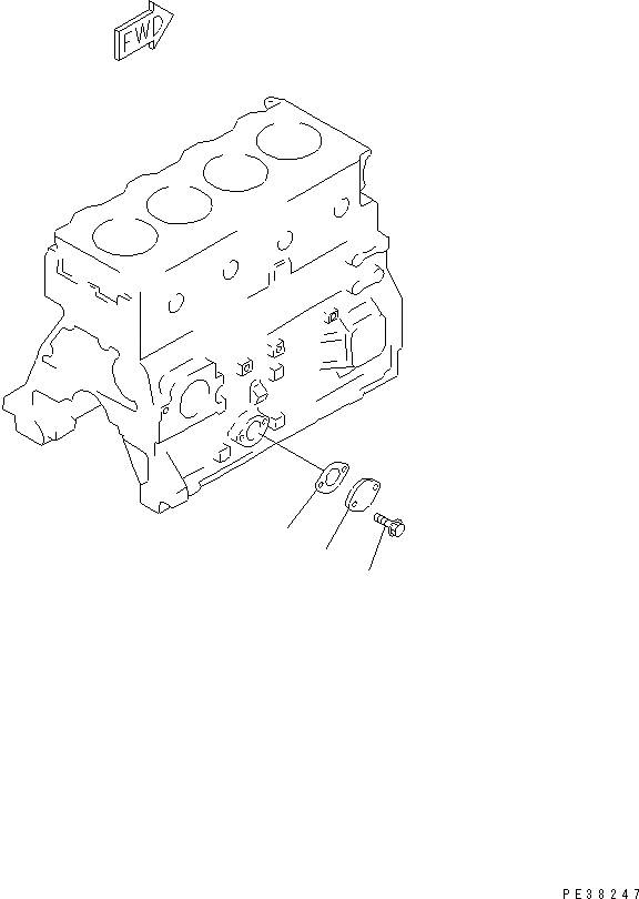 Схема запчастей Komatsu 4D95L-1GG-S - БЛОК ЦИЛИНДРОВ COVER ДВИГАТЕЛЬ