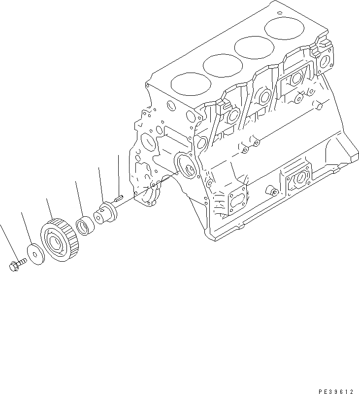 Схема запчастей Komatsu 4D95L-1GG-B - ПРОМЕЖУТОЧНАЯ ШЕСТЕРНЯ ДВИГАТЕЛЬ