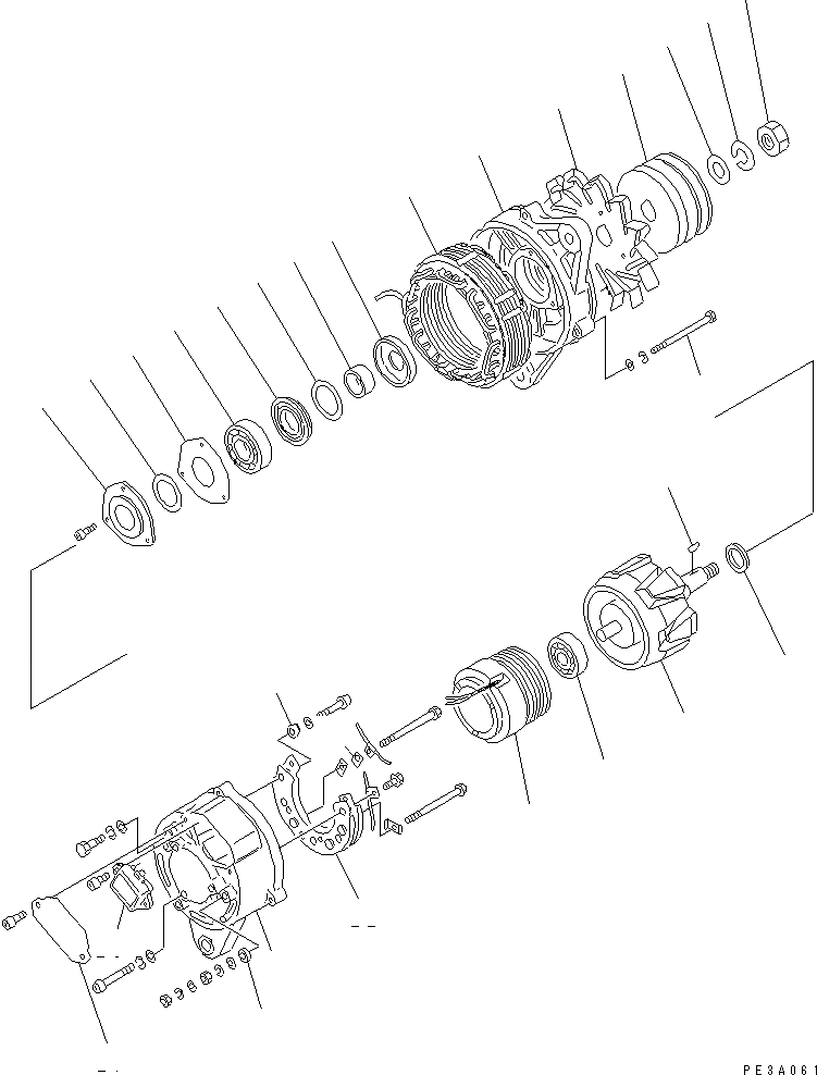 Схема запчастей Komatsu 4D95L-1AA-7 - ГЕНЕРАТОР (A)(№98-) ЭЛЕКТРИКА