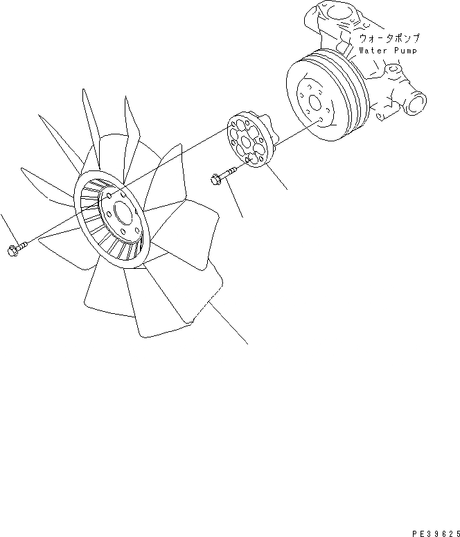 Схема запчастей Komatsu 4D95L-1GG-SB - ВЕНТИЛЯТОР ОХЛАЖДЕНИЯ ДВИГАТЕЛЬ
