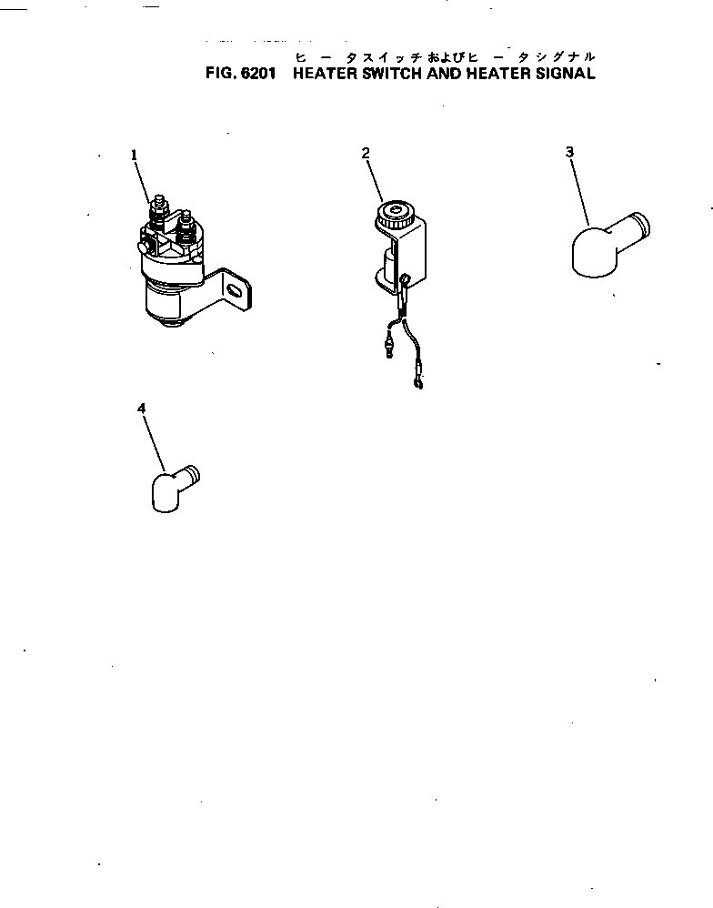 Схема запчастей Komatsu 4D95L-1C - ВЫКЛЮЧАТЕЛЬ ПОДОГРЕВАТЕЛЯ И СИГНАЛ ОБОГРЕВ-ЛЯ ЭЛЕКТРИКА
