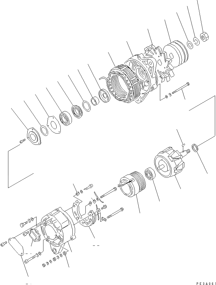 Схема запчастей Komatsu 4D95L-1AA-7 - ГЕНЕРАТОР (A)(№98-) ЭЛЕКТРИКА