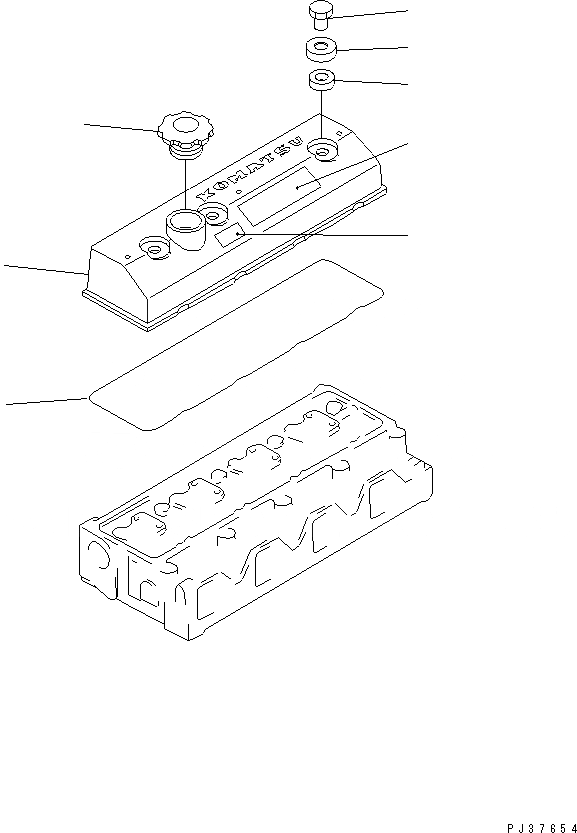 Схема запчастей Komatsu 4D95L-1EE - ГОЛОВКА ЦИЛИНДРОВ COVER ГОЛОВКА ЦИЛИНДРОВ