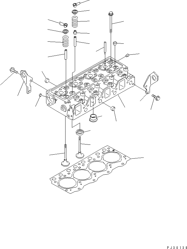 Схема запчастей Komatsu 4D95L-W-1D-B - ГОЛОВКА ЦИЛИНДРОВ ГОЛОВКА ЦИЛИНДРОВ