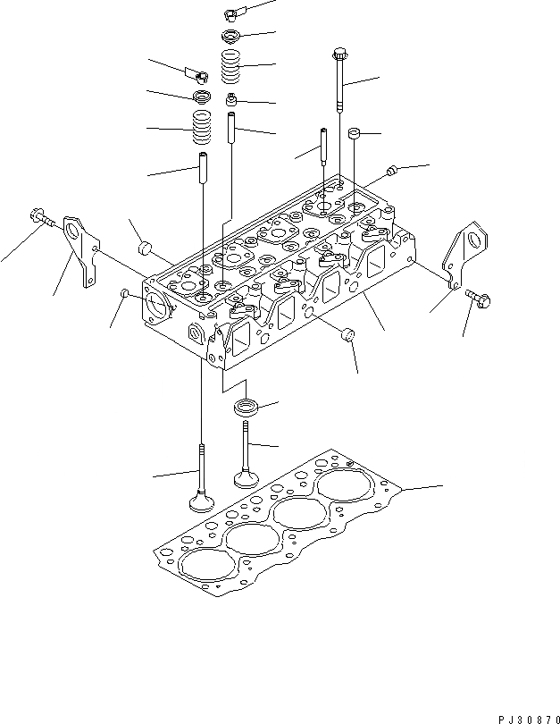 Схема запчастей Komatsu 4D95L-1L - ГОЛОВКА ЦИЛИНДРОВ ГОЛОВКА ЦИЛИНДРОВ