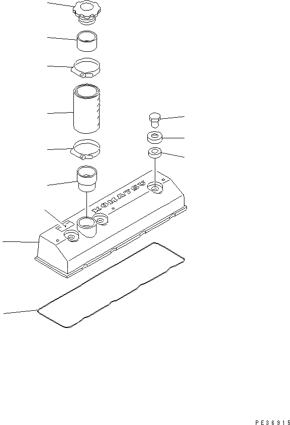 Схема запчастей Komatsu 4D95L-W-1E - ГОЛОВКА ЦИЛИНДРОВ COVER ГОЛОВКА ЦИЛИНДРОВ