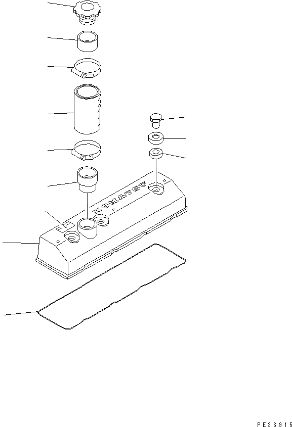 Схема запчастей Komatsu 4D95L-W-1E - ГОЛОВКА ЦИЛИНДРОВ COVER ГОЛОВКА ЦИЛИНДРОВ
