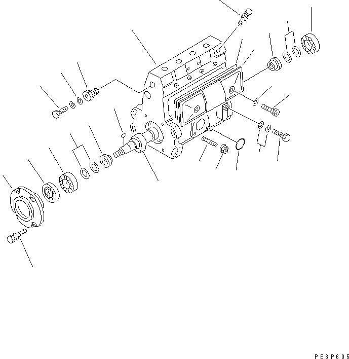 Схема запчастей Komatsu 4D95LE-2B - ТОПЛ. НАСОС (НАСОС) (/) (ВНУТР. ЧАСТИ) ДВИГАТЕЛЬ