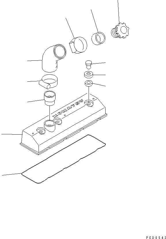 Схема запчастей Komatsu 4D95LE-1B - КРЫШКА ГОЛОВКИ ДВИГАТЕЛЬ