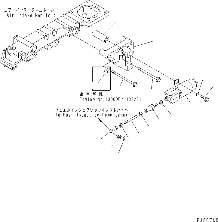 Схема запчастей Komatsu 4D95LE-2A - СОЛЕНОИД ДВИГАТЕЛЬ