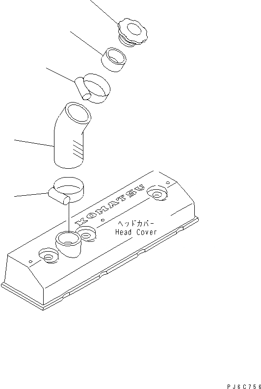 Схема запчастей Komatsu 4D95LE-2C - КРЫШКА ГОЛОВКИ КОМПОНЕНТЫ(№8-) ДВИГАТЕЛЬ