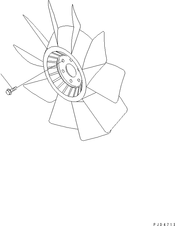 Схема запчастей Komatsu 4D95LE-2C - ВЕНТИЛЯТОР ОХЛАЖДЕНИЯ БОЛТ(№7-) ДВИГАТЕЛЬ
