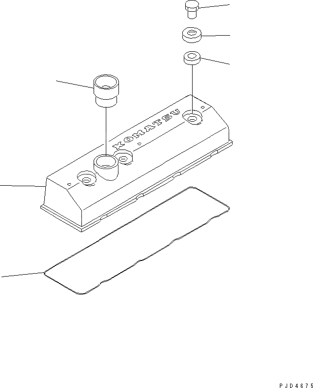 Схема запчастей Komatsu 4D95LE-2D - КРЫШКА ГОЛОВКИ ДВИГАТЕЛЬ