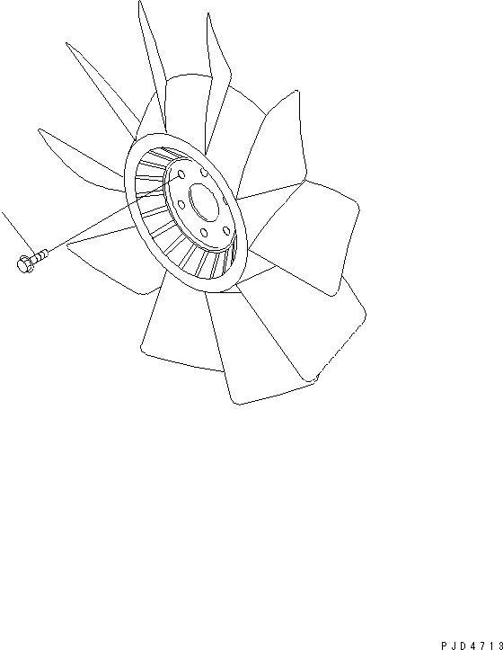 Схема запчастей Komatsu 4D95LE-2B - ВЕНТИЛЯТОР ОХЛАЖДЕНИЯ БОЛТ(№7-7) ДВИГАТЕЛЬ