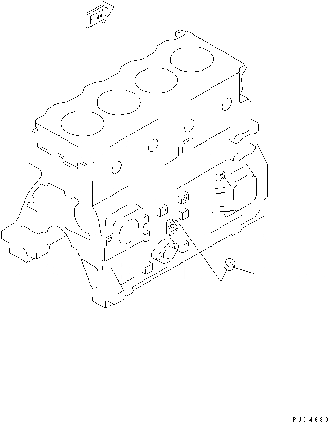 Схема запчастей Komatsu 4D95LE-2A - ЗАГЛУШКА(№8-) ДВИГАТЕЛЬ